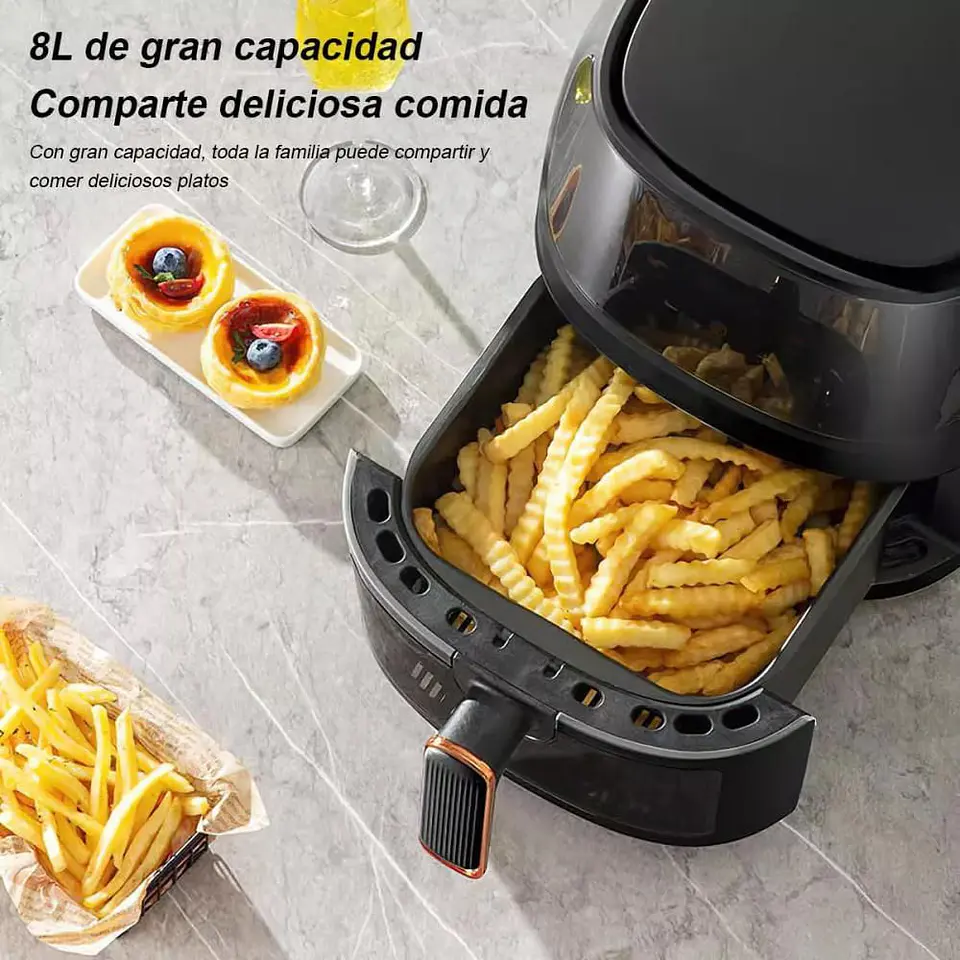 Freidora De Aire 10 Lts Xhome 2400W Pantalla Táctil Digital Blanca 4