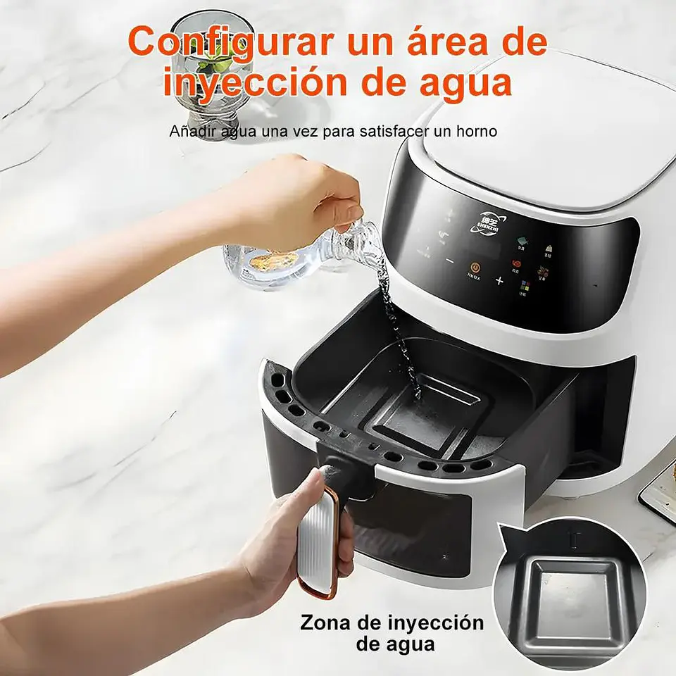 Freidora De Aire Multifuncion 10 L 1600W Visualización 8 En 1 2