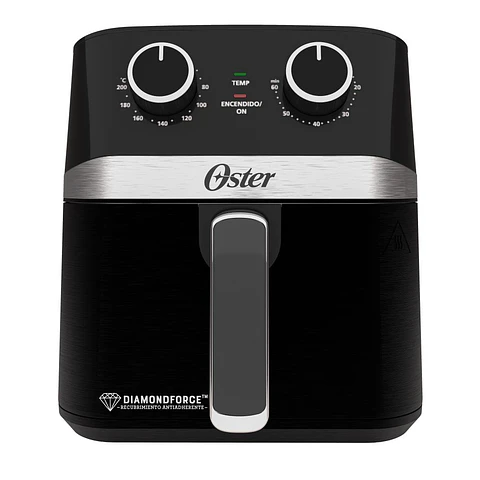 Freidora de aire OSTER 4lt negro con plateado 2204926