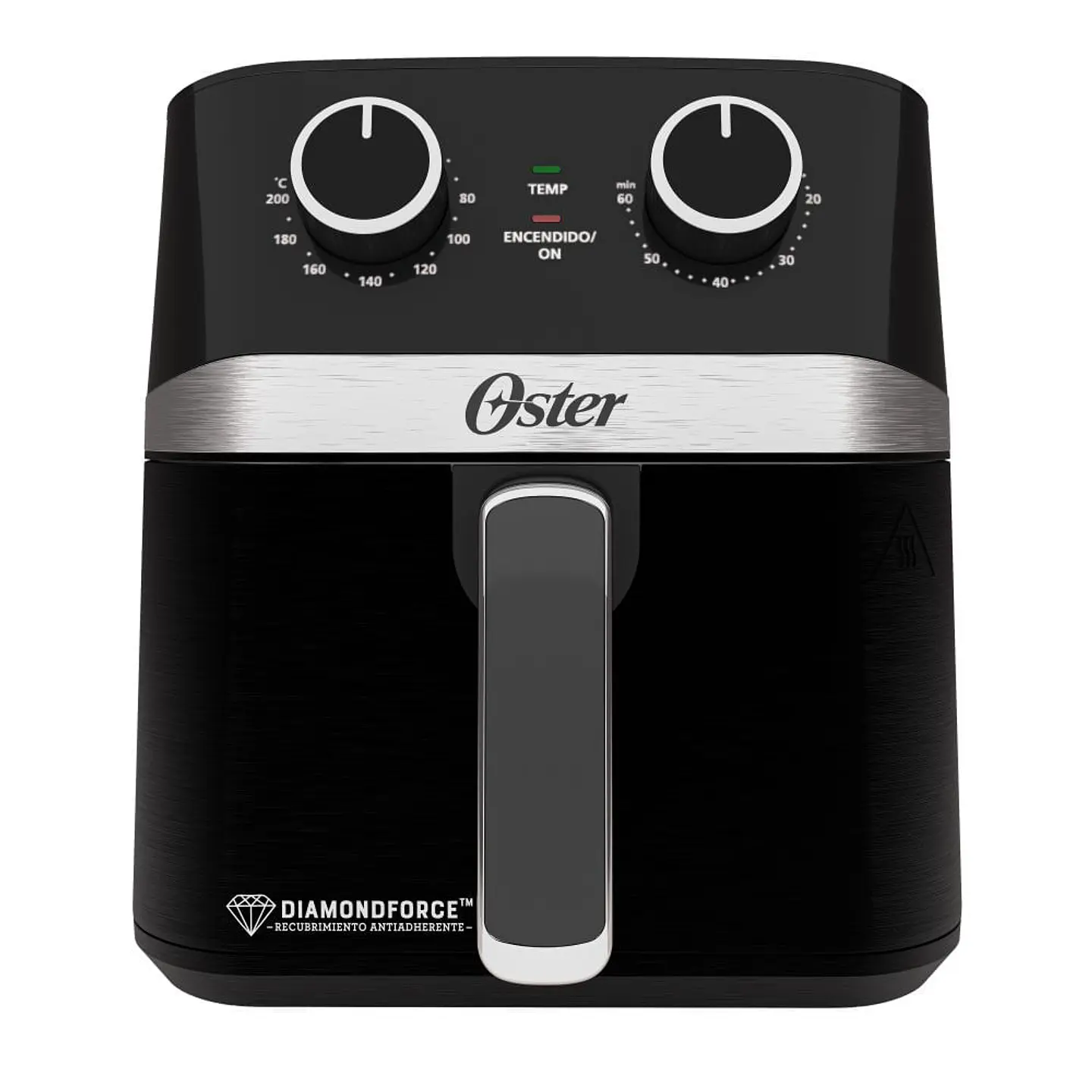 Freidora de aire OSTER 4lt negro con plateado 2204926 1