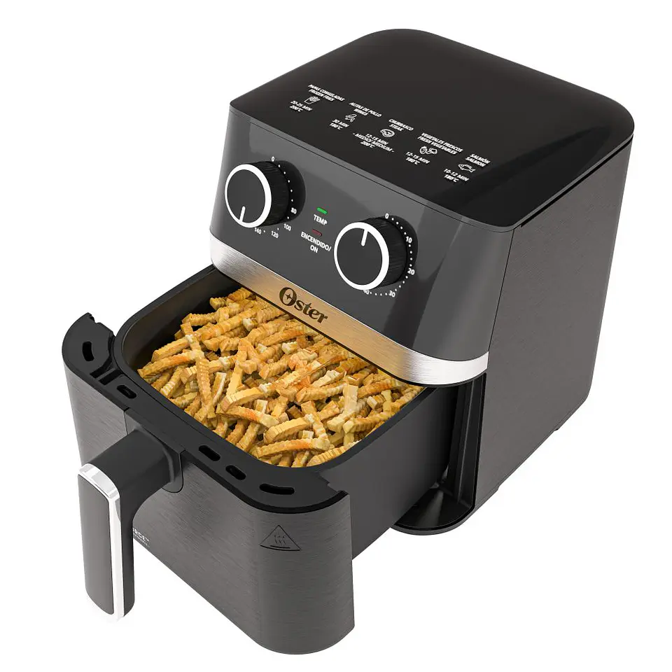 Freidora de aire OSTER 4lt negro con plateado 2204926 4