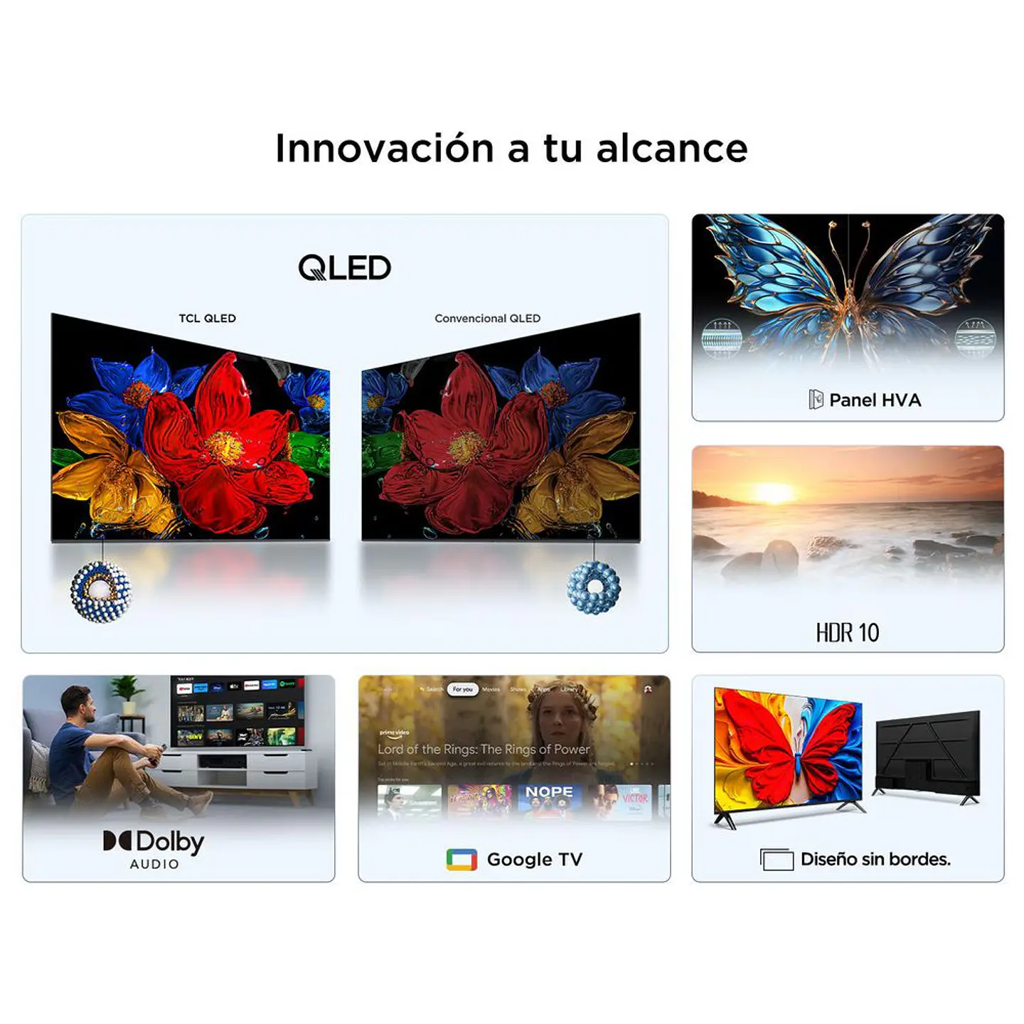 Televisor TCL 50 pulgadas QLED Fhd Smart TV 50S5K 6