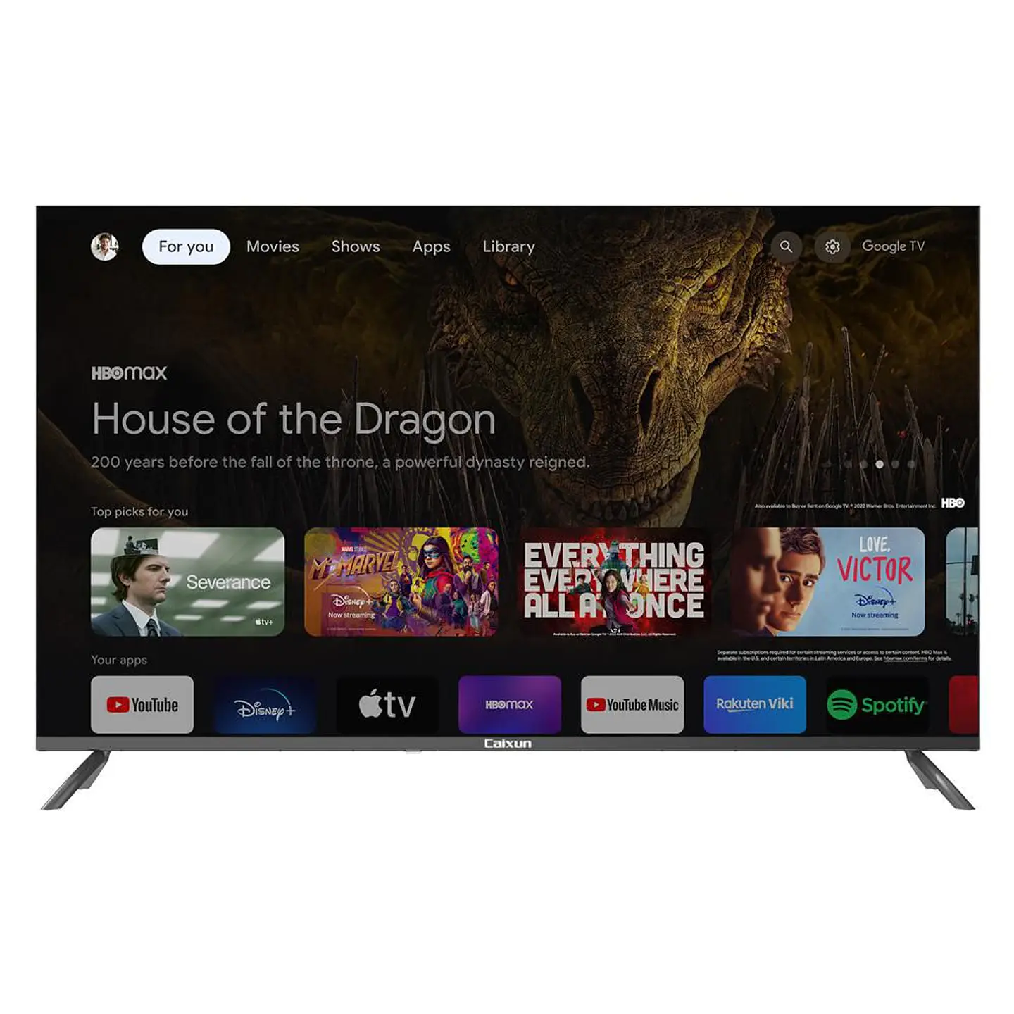 Televisor CAIXUN 50 pulgadas LED Uhd4K Smart TV C50VAUG 5