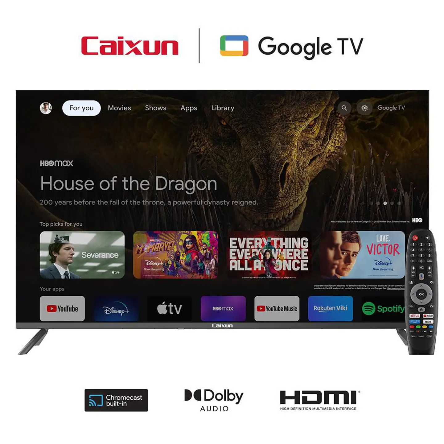 Televisor CAIXUN 50 pulgadas LED Uhd4K Smart TV C50VAUG 6