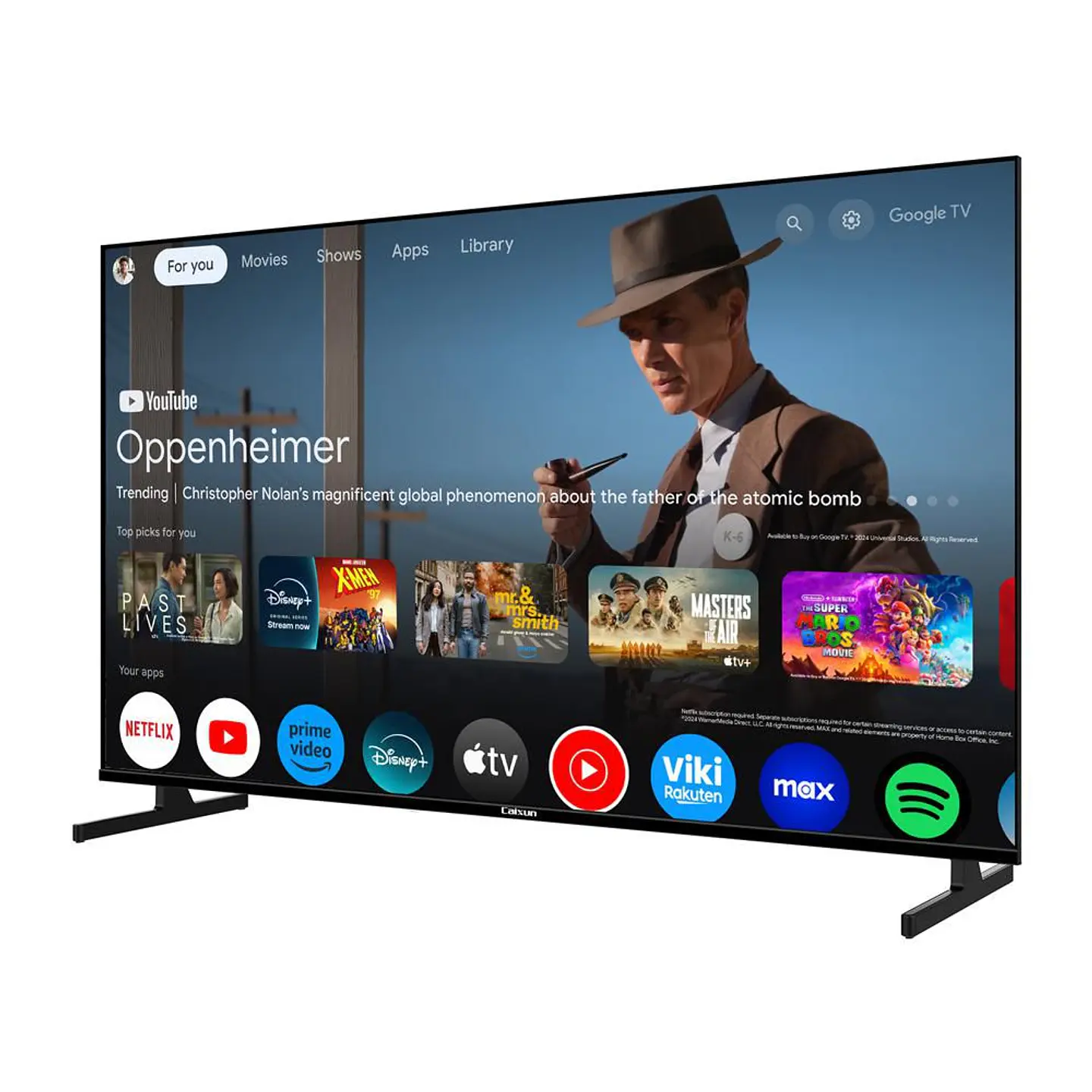 Televisor CAIXUN 55 pulgadas LED Uhd4K Smart TV C55KAUG 6