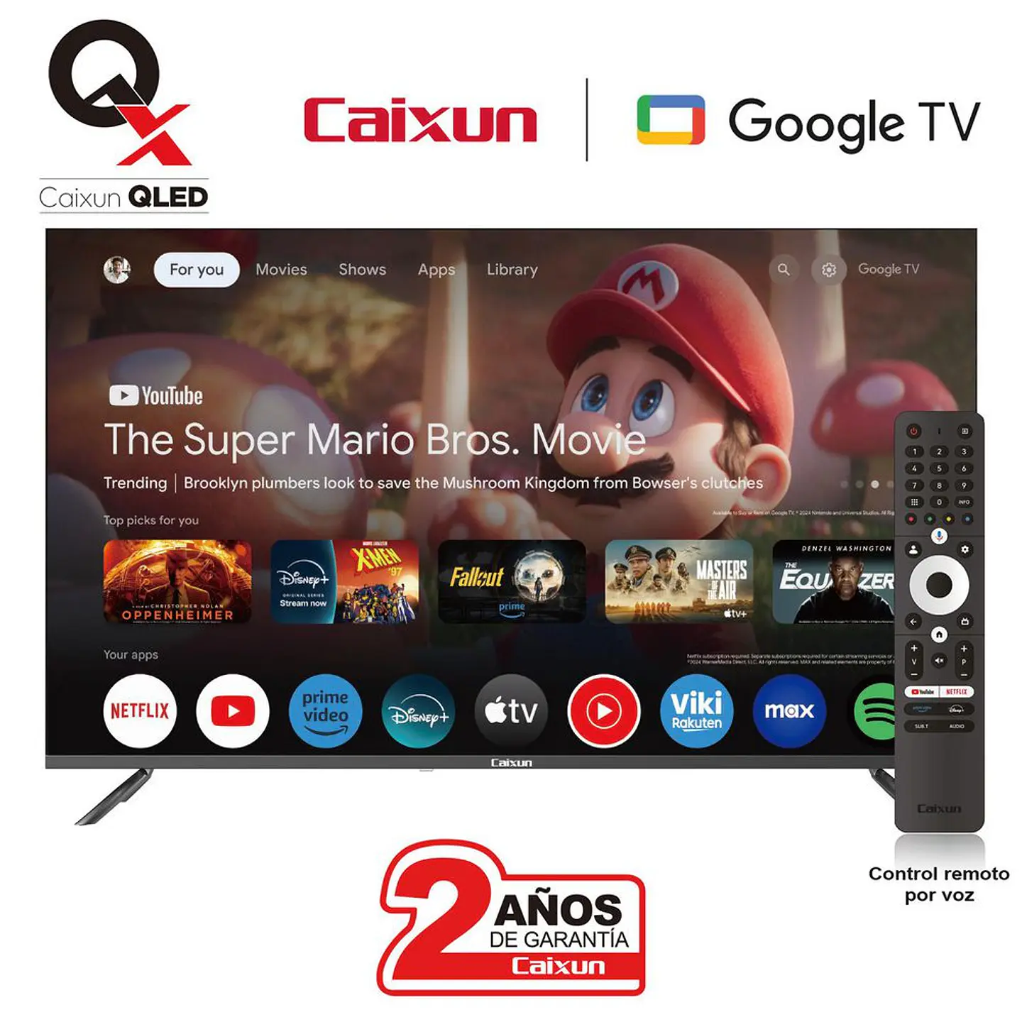 Televisor CAIXUN 55 pulgadas QLED Uhd4K Smart TV C55VAUGQ 7