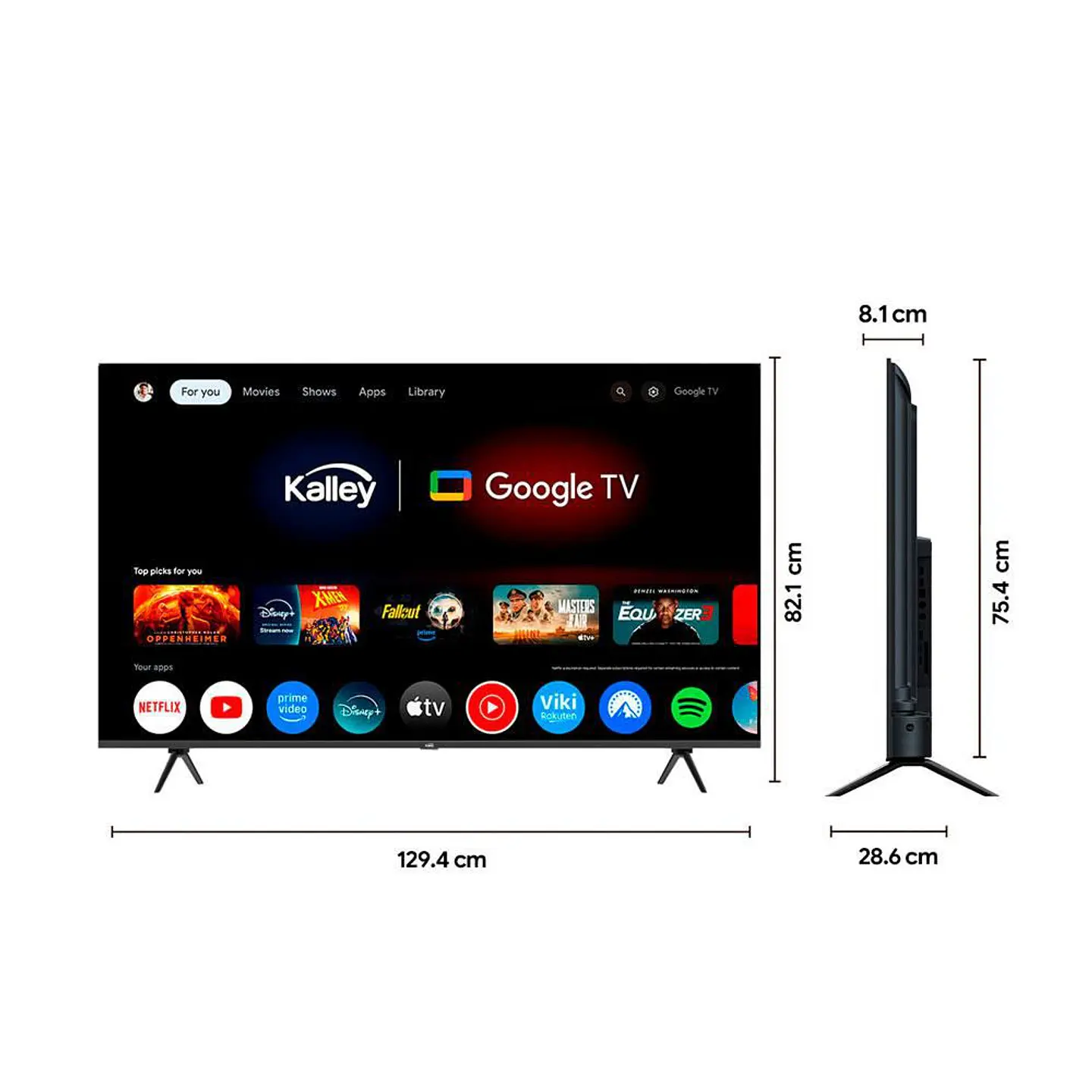 Televisor KALLEY 58 pulgadas QLED Uhd4K Smart TV 58GQ400A 2