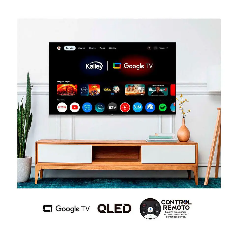 Televisor KALLEY 58 pulgadas QLED Uhd4K Smart TV 58GQ400A 4