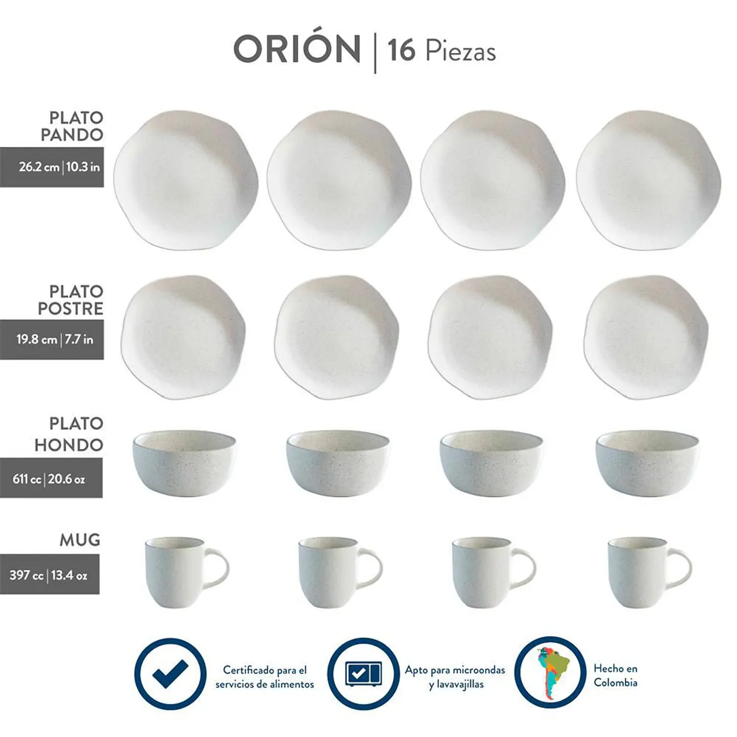 Vajilla 416 Orion Reactivo CORONA VL1940040116 2