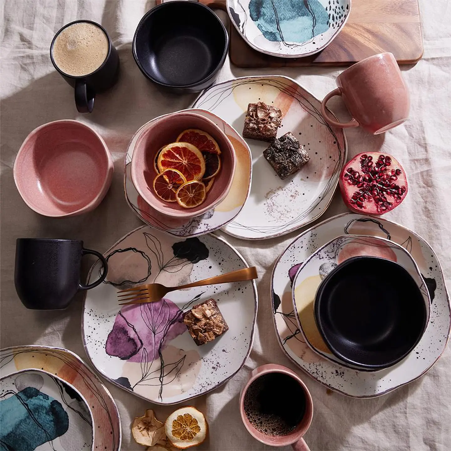 Vajilla Euritmia 4 puestos 16 piezas CORONA VL198G040116 5