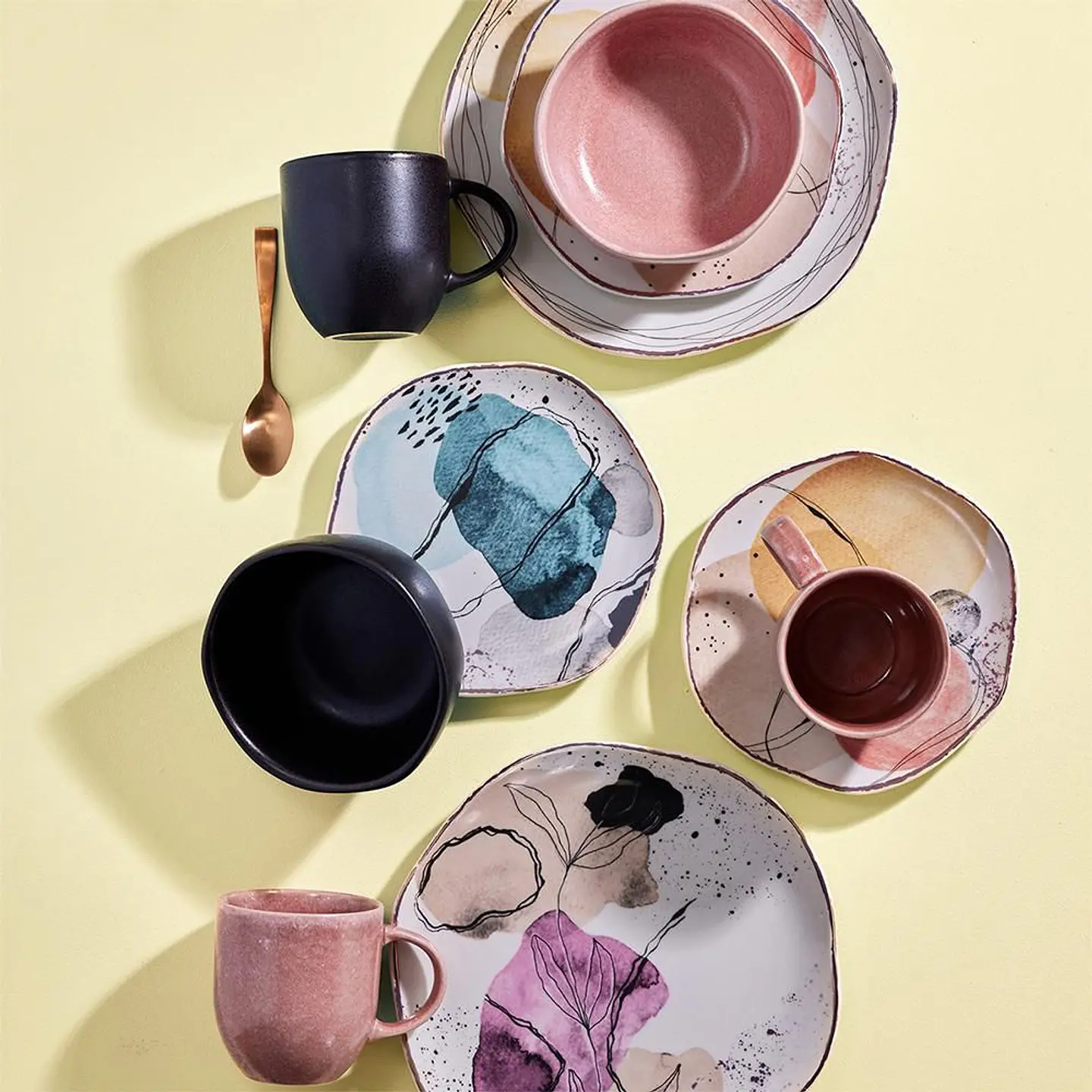 Vajilla Euritmia 4 puestos 16 piezas CORONA VL198G040116 6