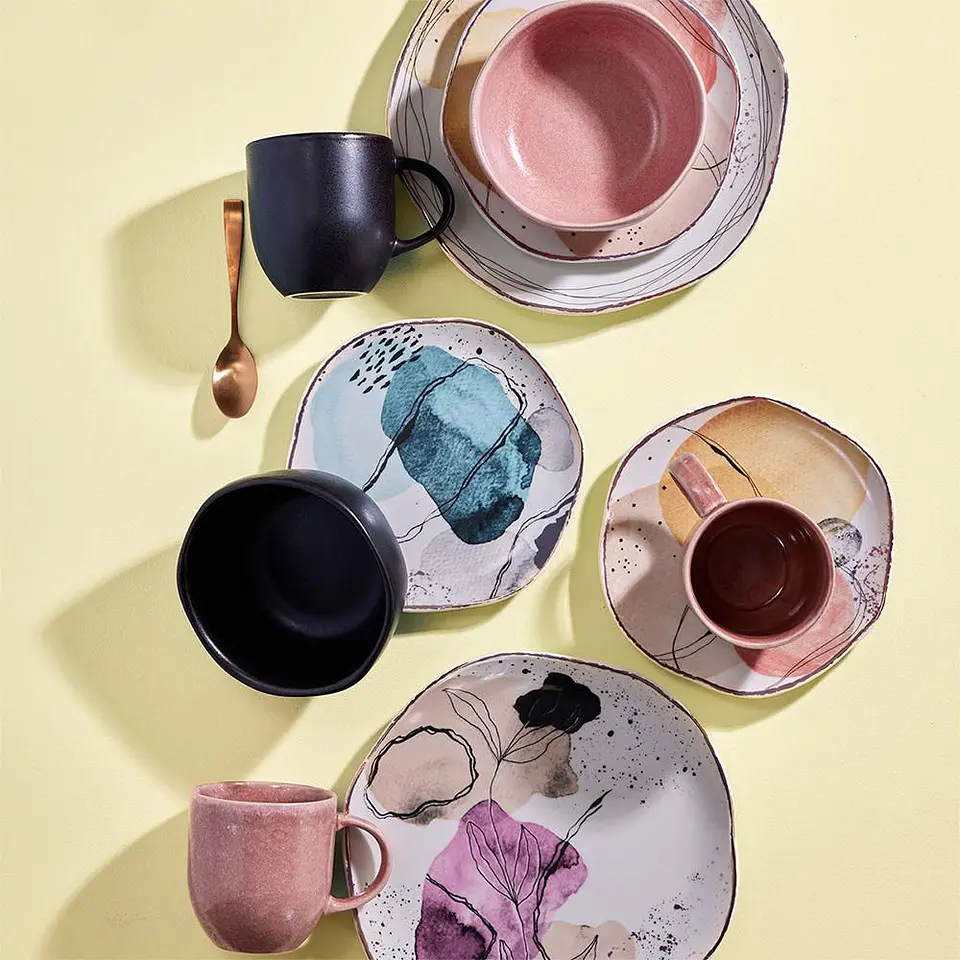 Vajilla Euritmia 4 puestos 16 piezas CORONA VL198G040116 6