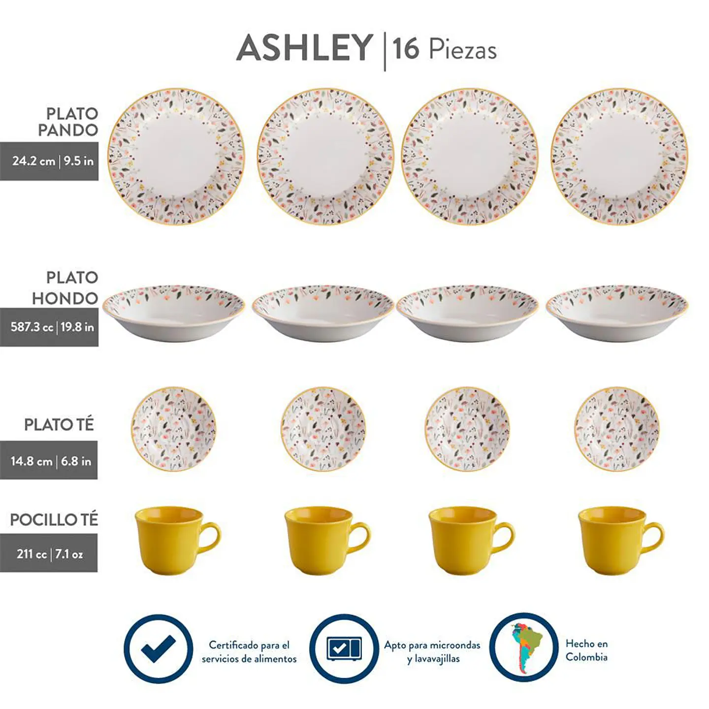 Vajilla 416 Ashley CORONA VL134H040116 2