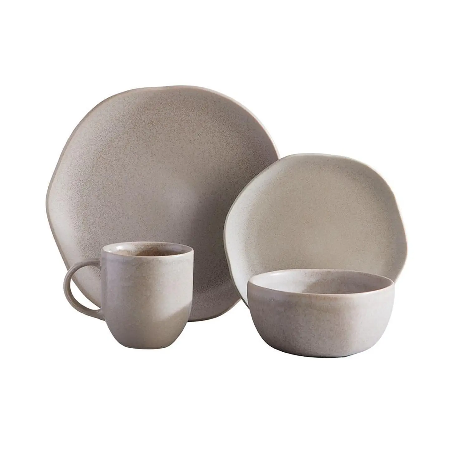 Vajilla Concreto 4 puestos 16 piezas CORONA VL1810040116 2