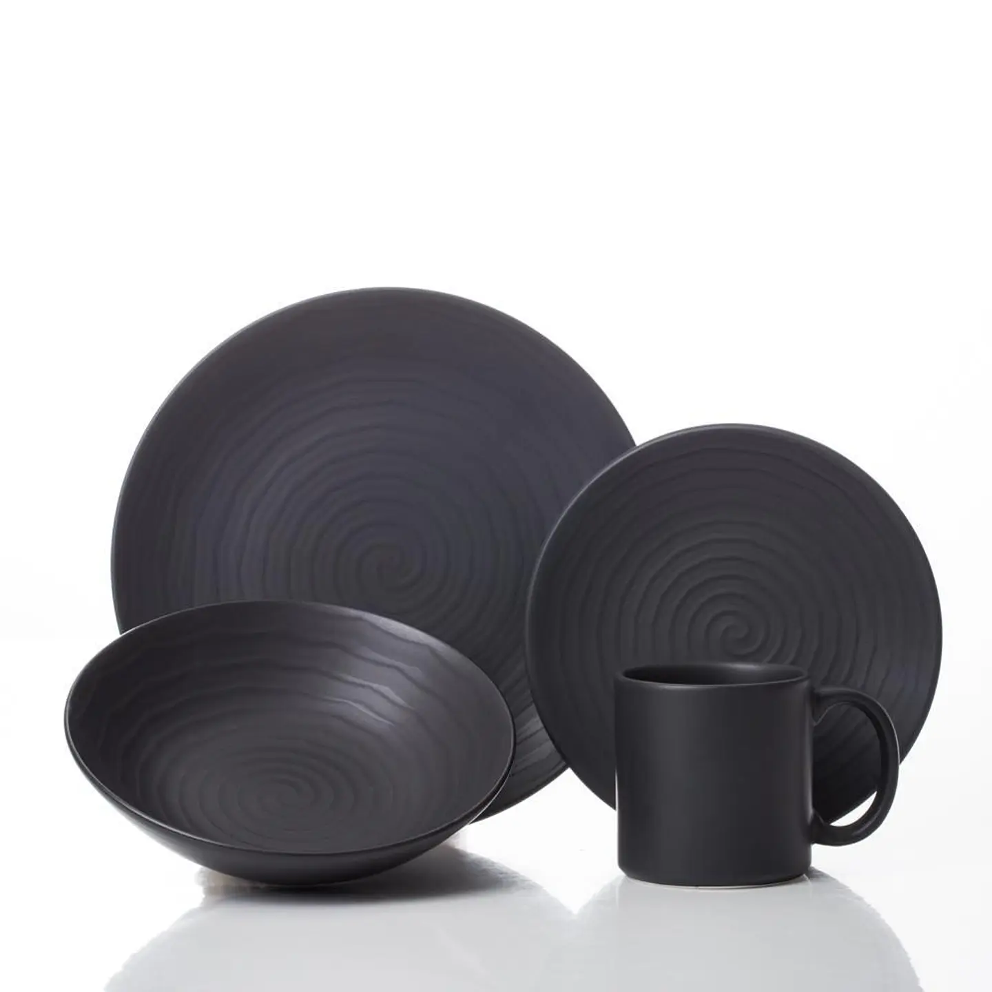 Set X 16 Vajilla Espiral Blac FINLANDEK 113087 1