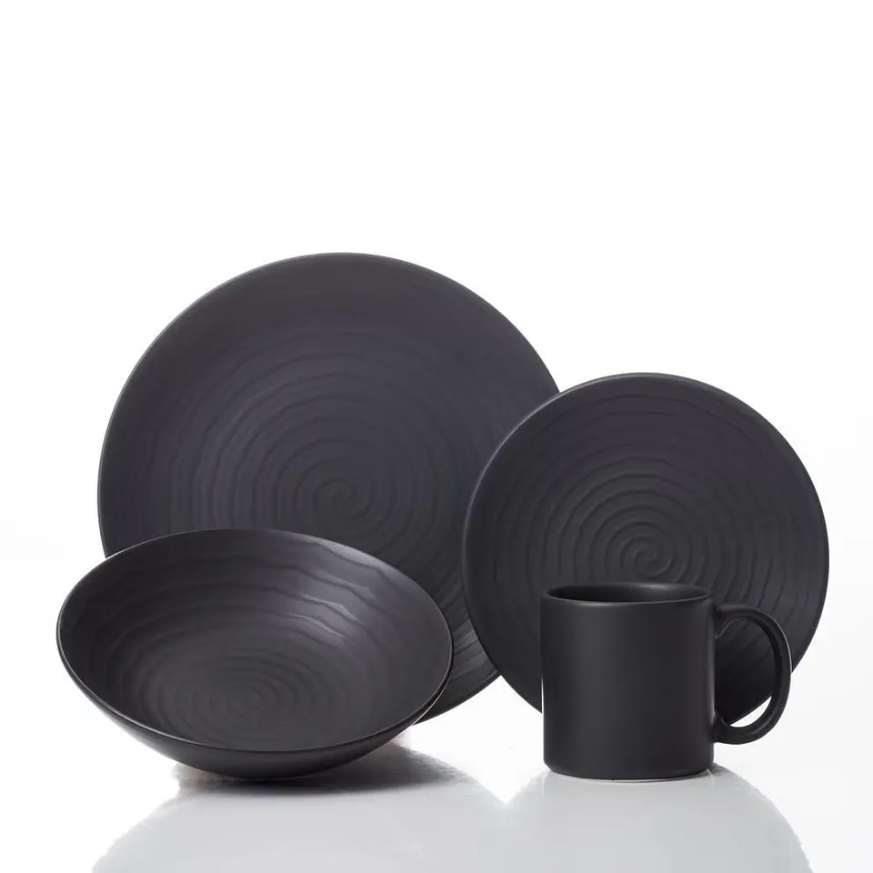 Set X 16 Vajilla Espiral Blac FINLANDEK 113087 2