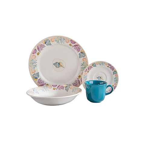 Vajilla Bahari 4 Puestos 16Pzs CORONA VL164J040116