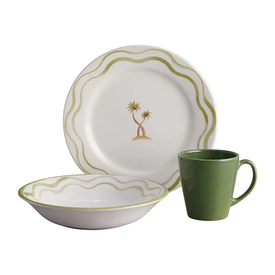 Vajilla Brisa 4 puestos 12 piezas CORONA VL177I040112 1