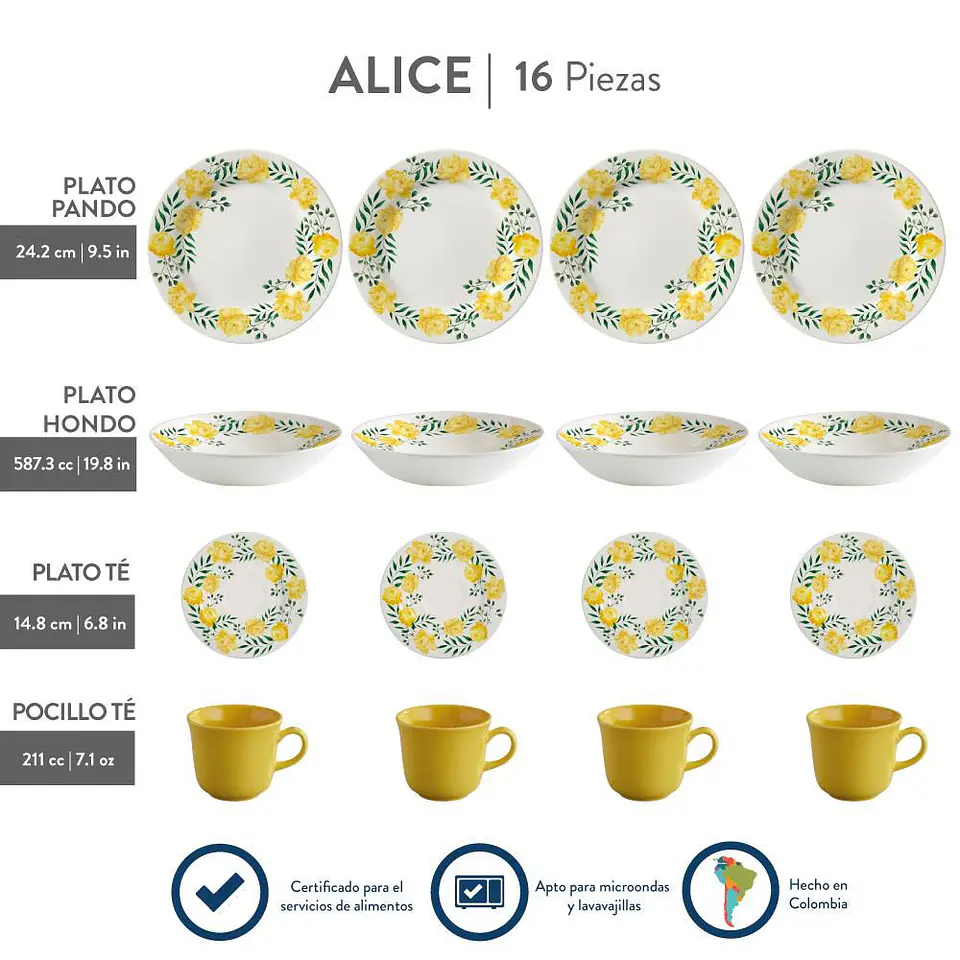 VAJILLA 416 ALICE CORONA VL127F0401 3