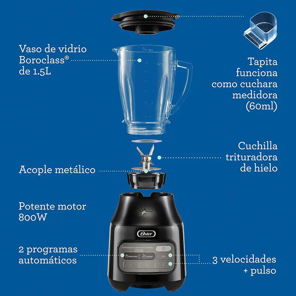 Licuadora Motor Reversible OSTER 2174285 3