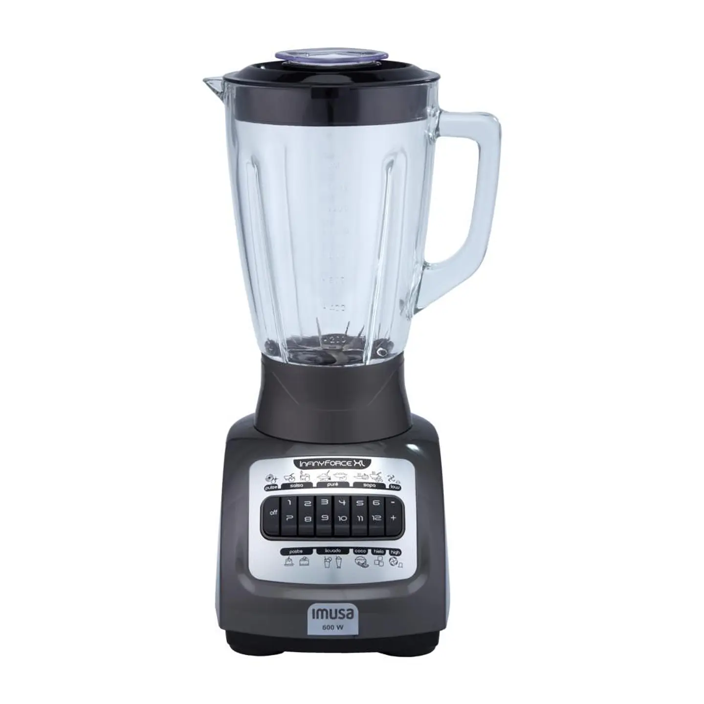 Licuadora IMUSA Infiny Force XL 12 Velocidades 600 W Gris LM822B56 1