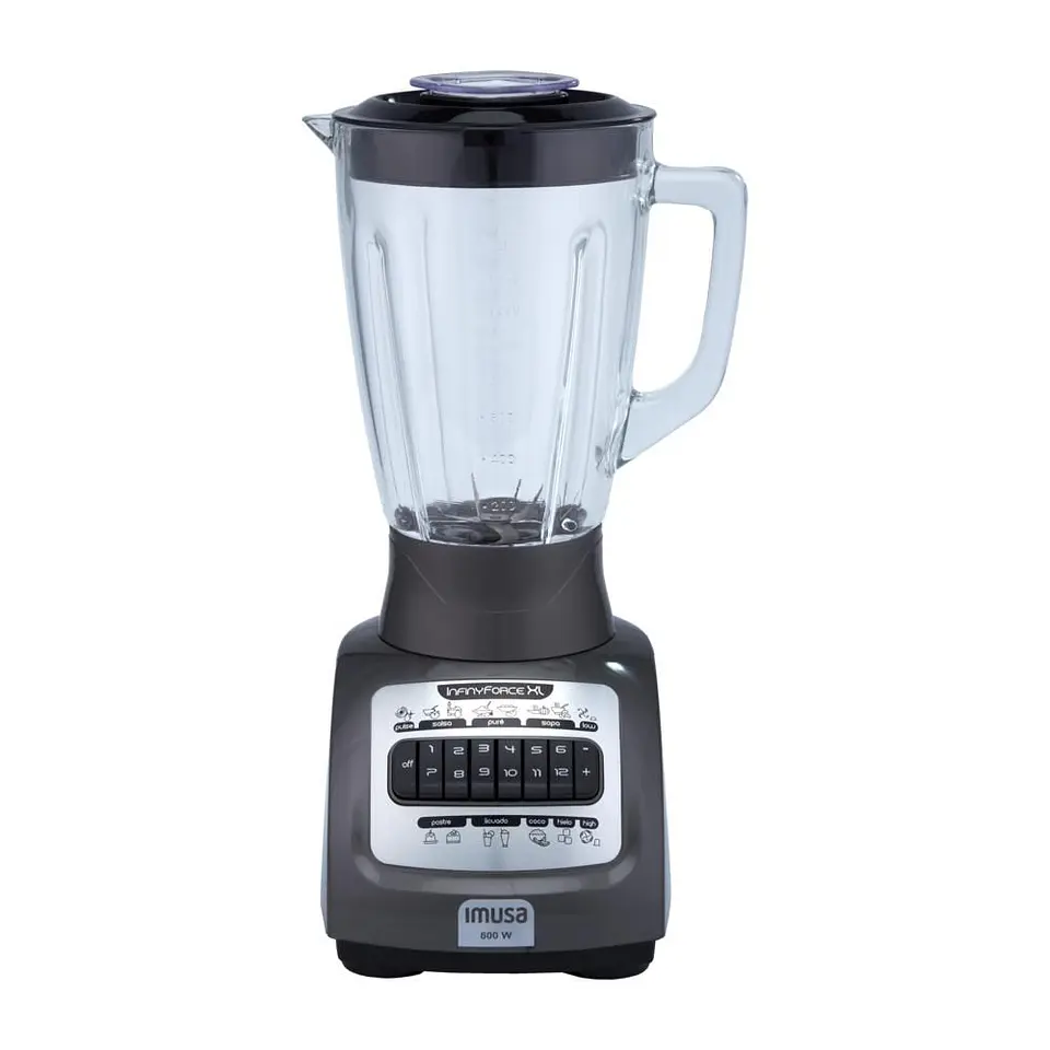 Licuadora IMUSA Infiny Force XL 12 Velocidades 600 W Gris LM822B56 1