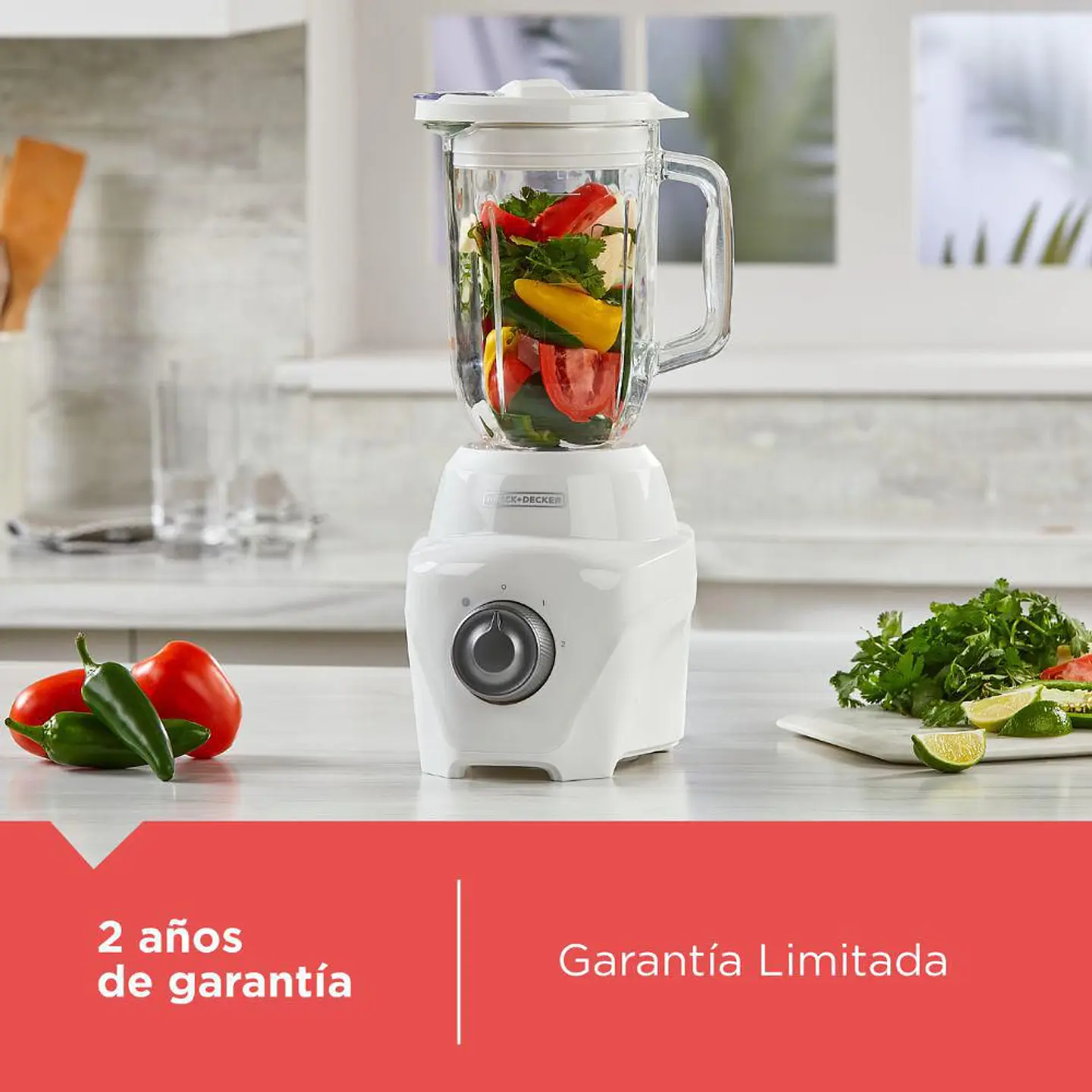 Licuadora BLACK & DECKER 2 Velocidades + Pulso 700 W BLANCO BL08760WDLA 4