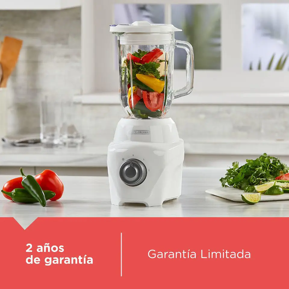 Licuadora BLACK & DECKER 2 Velocidades + Pulso 700 W BLANCO BL08760WDLA 4