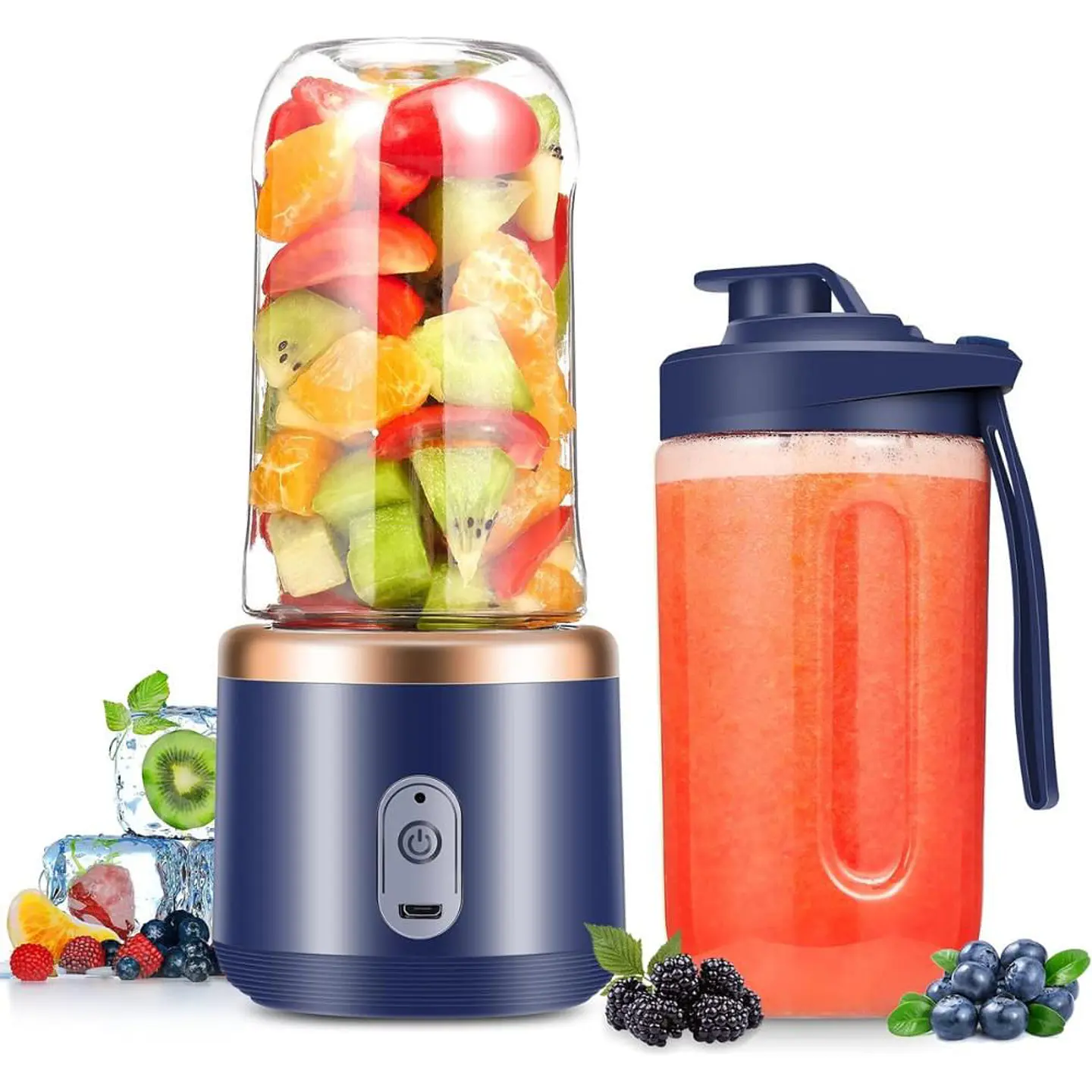 Licuadora Portátil Recargable Potente 20W 6 Cuchillas 310Ml 1