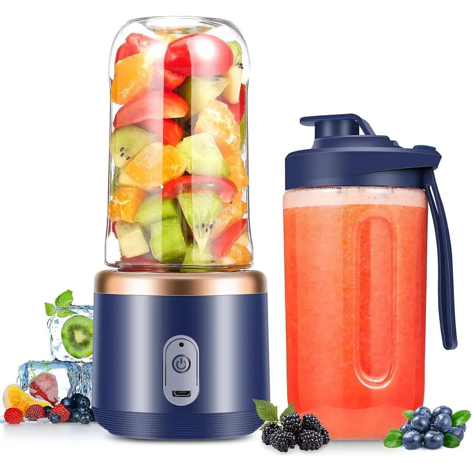 Licuadora Portátil Recargable Potente 20W 6 Cuchillas 310Ml 1