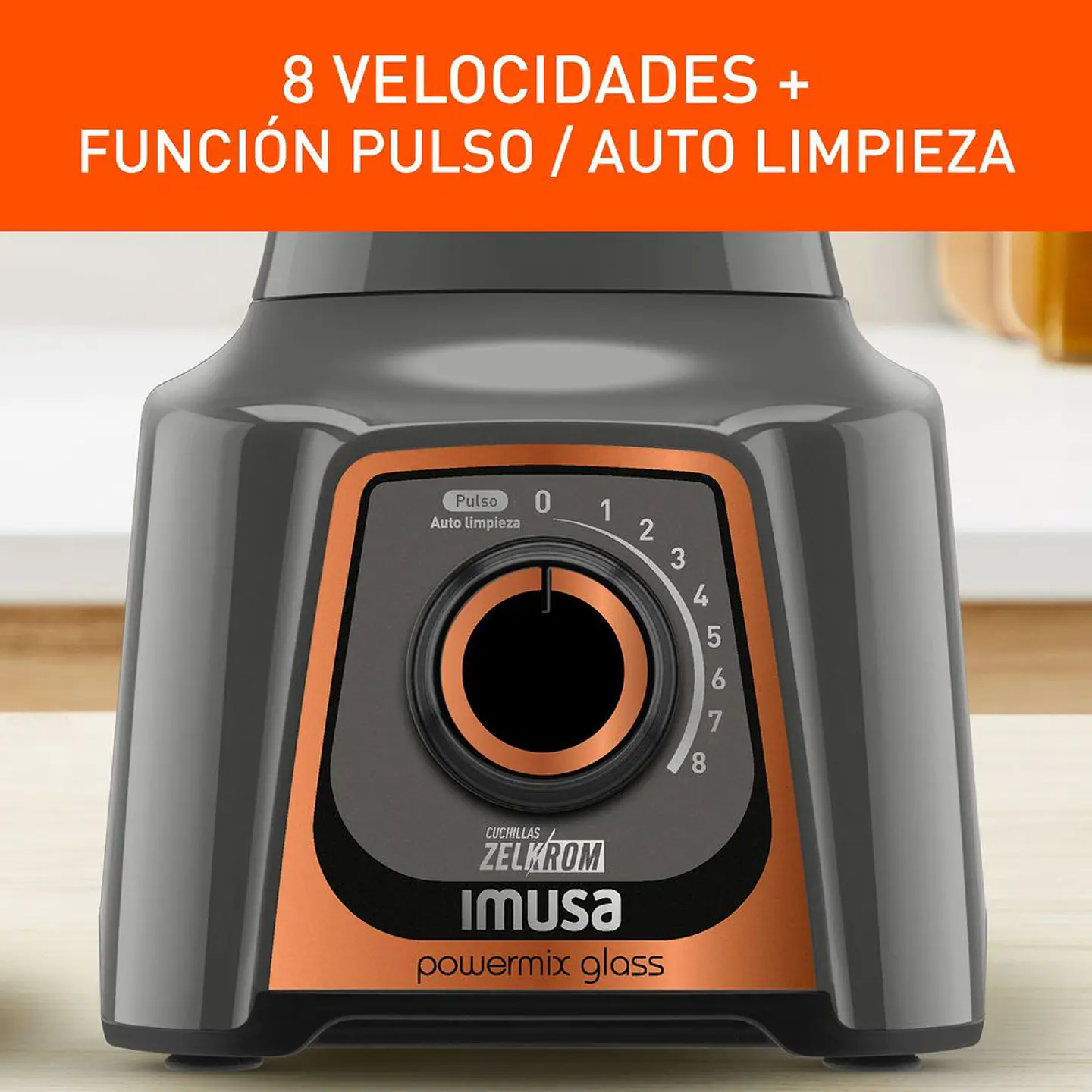 licuadora IMUSA 8 Velocidades 550 W Gris LM289BI1 4