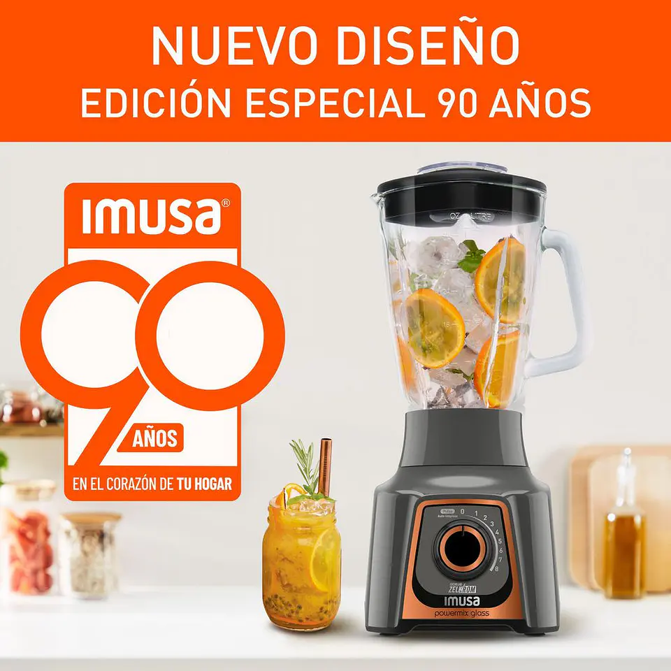 licuadora IMUSA 8 Velocidades 550 W Gris LM289BI1 5
