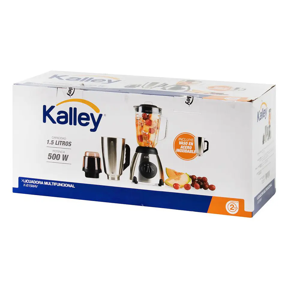 LICUADORA CON VASO DE VIDRIO + KALLEY KB15MAV 2