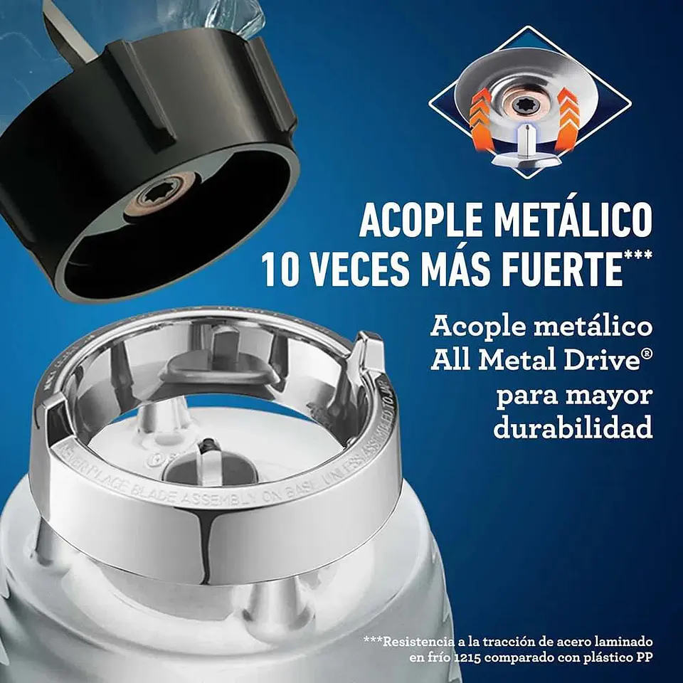 Licuadora Clásica Oster Con Perilla Ergonómica Blst4655 3 Velocidades 3
