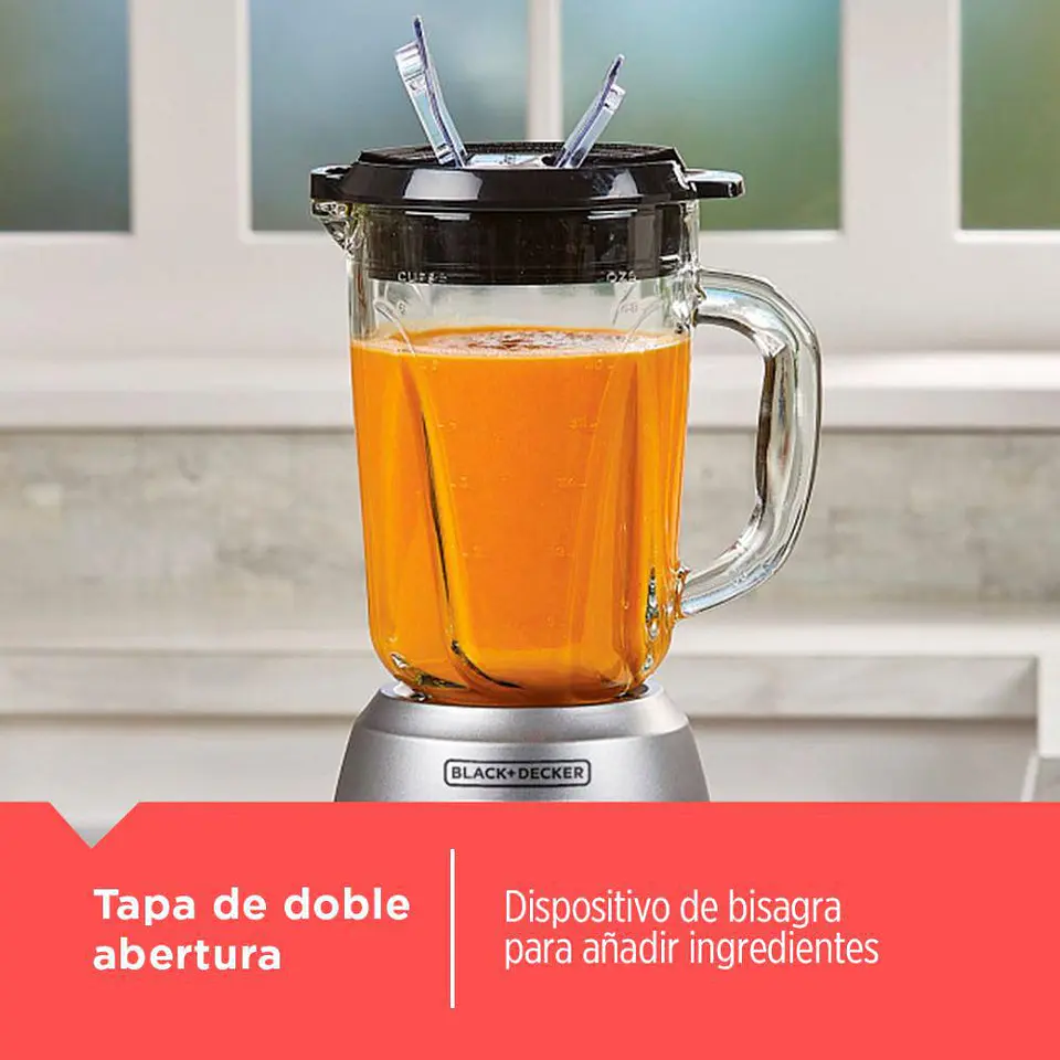 LICUADORA BLACK & DECKER 6 VELOCIDADES 700 W PLATEADO BL09761MDLA 2