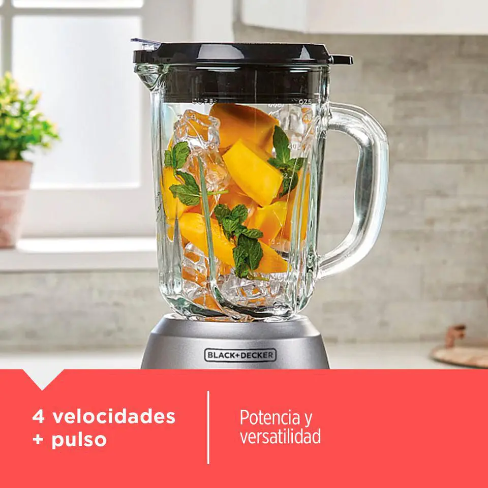 LICUADORA BLACK & DECKER 6 VELOCIDADES 700 W PLATEADO BL09761MDLA 4