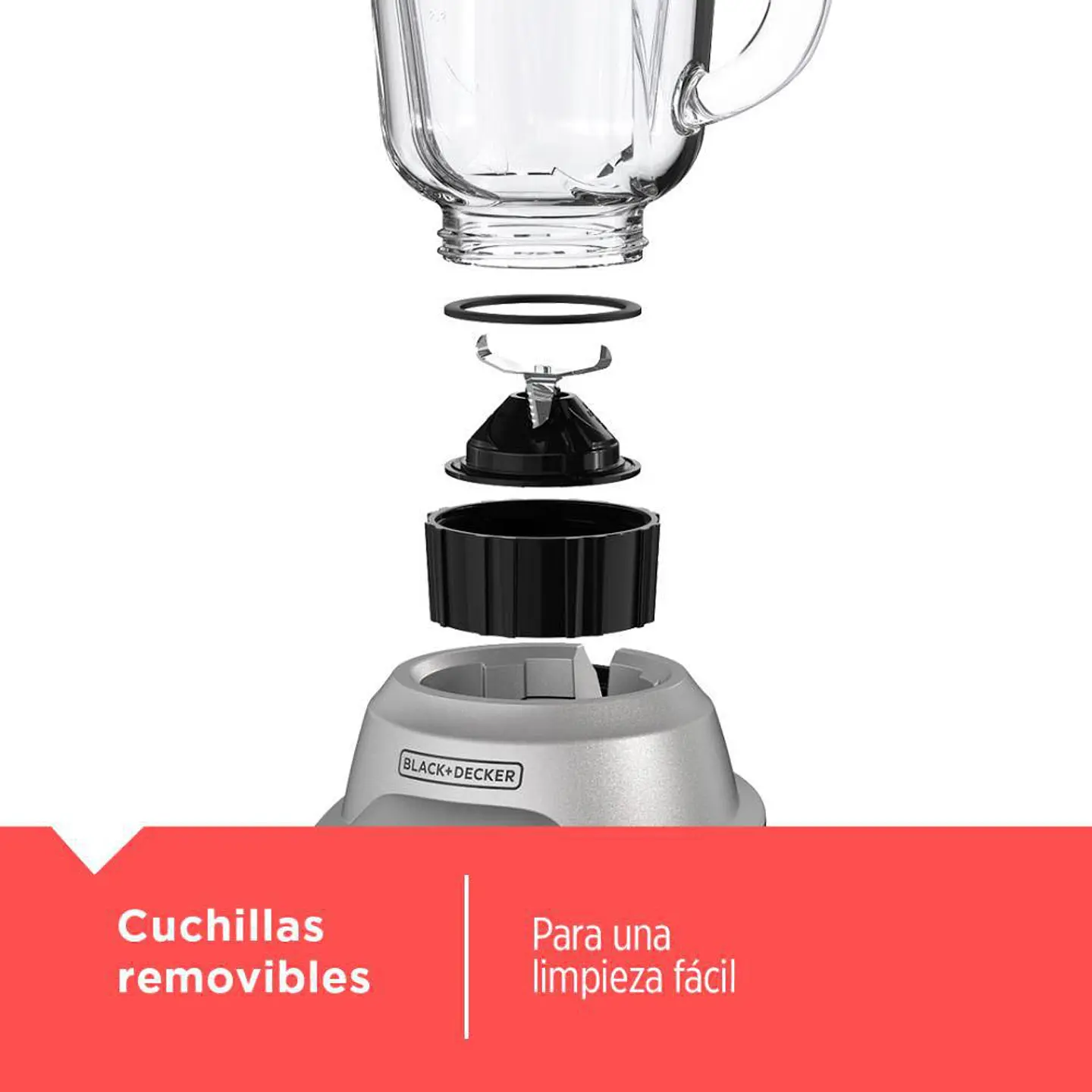 LICUADORA BLACK & DECKER 6 VELOCIDADES 700 W PLATEADO BL09761MDLA 5