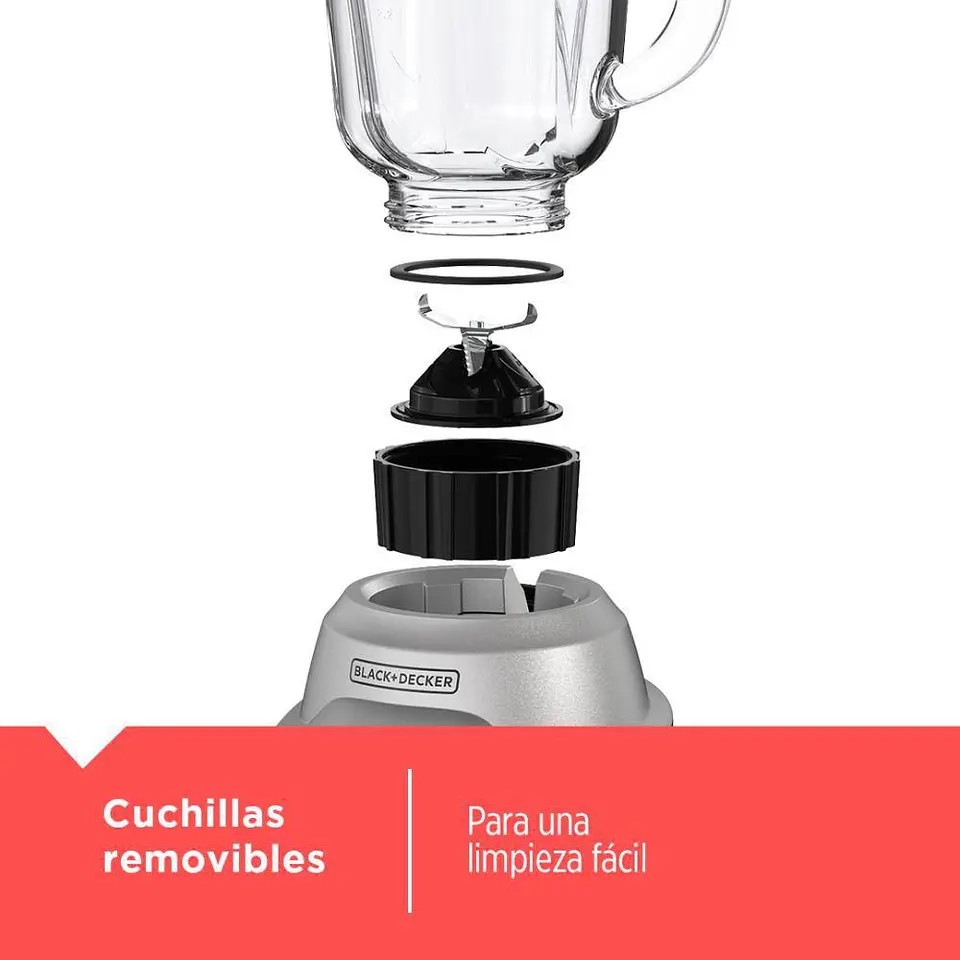 LICUADORA BLACK & DECKER 6 VELOCIDADES 700 W PLATEADO BL09761MDLA 5