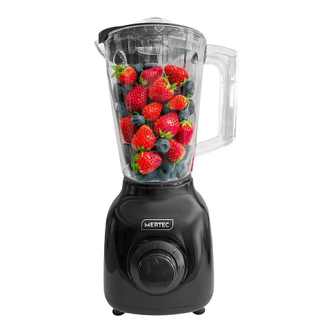 Licuadora 2 Litros Mertec Vaso Plástico 250W Mt 022B Negra