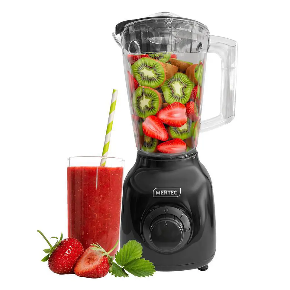 Licuadora 2 Litros Mertec Vaso Plástico 250W Mt 022B Negra 4