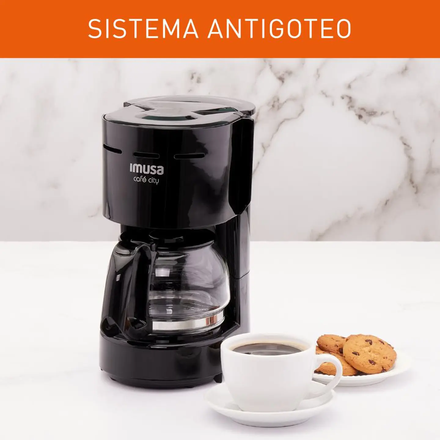 Cafetera de filtro Café City IMUSA 6 Tazas Negro FG3205CO 3