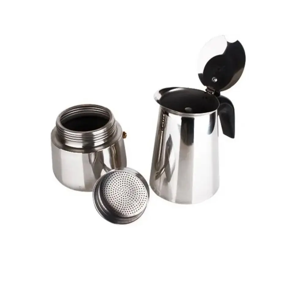 Cafetera Espresso Maker 9 Tazas Manual Acero Italiana 2