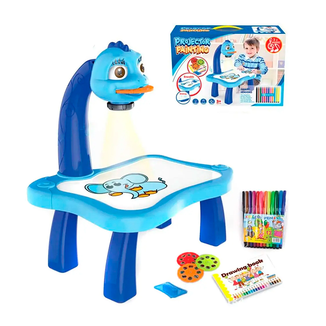 Proyector Mesa Dibujar Colorear Didáctico musical 2