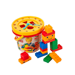 Lego Balde Didáctico Bloques Construcción Niños 