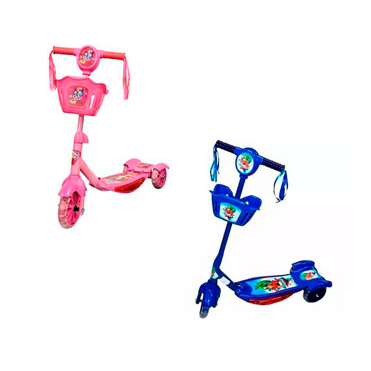 Scooter Con Canasta Niños Luces Y Sonidos Juguete Infantil 2