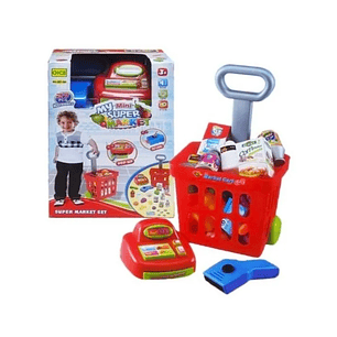 Carro Supermercado juguete  Caja Registradora Niños Sonidos