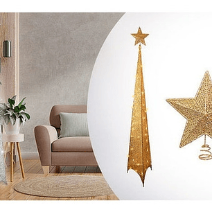 Árbol Navidad Pirámide Led Metal Decoración 1.50 mts.
