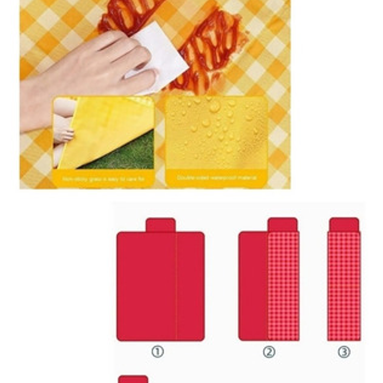 Manta Para Picnic Playa Impermeable Portátil Plegable 8