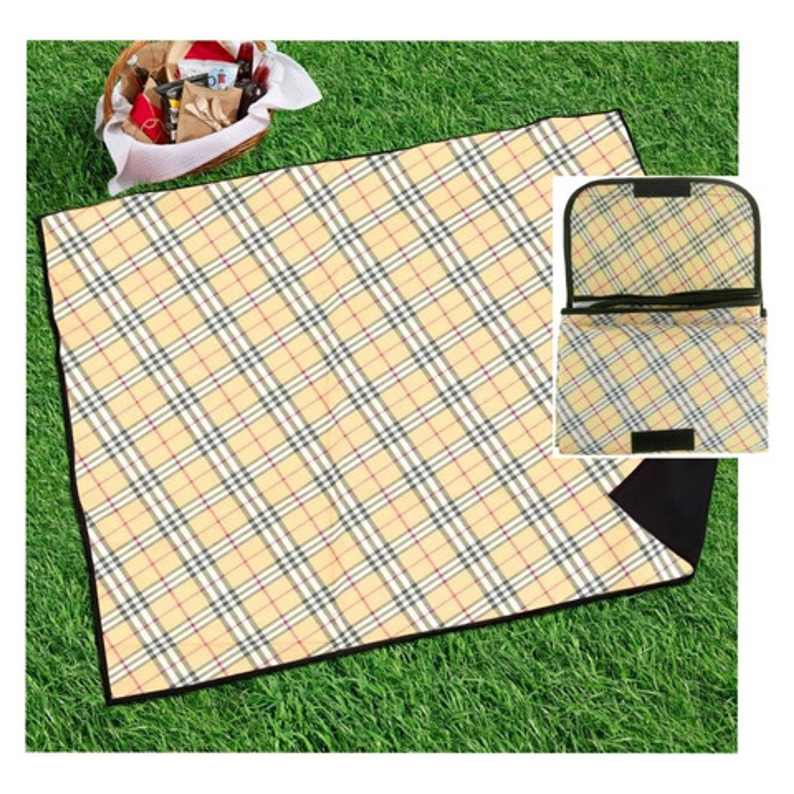 Manta Para Picnic Playa Impermeable Portátil Plegable 1