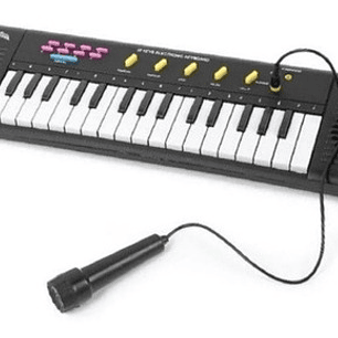 Organo Teclado Musical Niños Con Micrófono Juguete Pilas